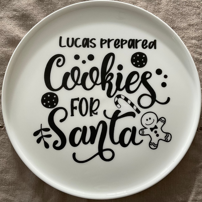 Cookies for Santa Plate