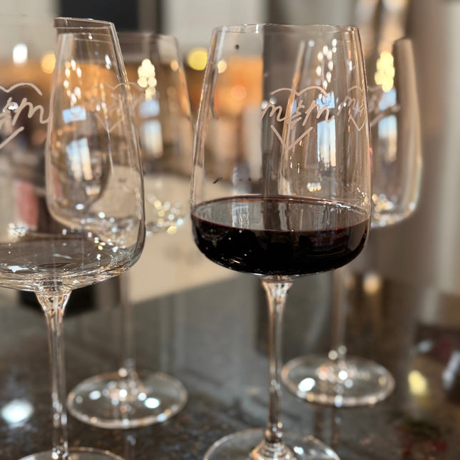 Crystal Red Wine Glass Modern (Set of 4)