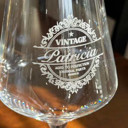 Crystal Wine Glass Vintage