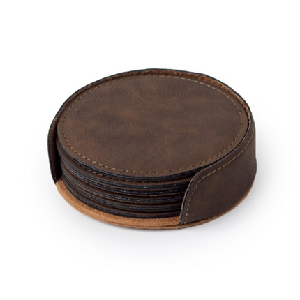 Coasters Saddle Collection Bay Brown Round (Set of 4)