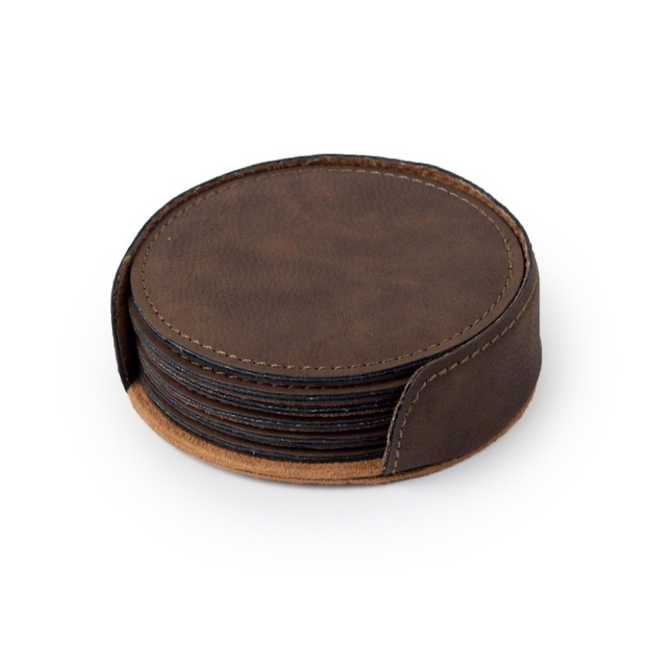 Coasters Saddle Collection Bay Brown Round (Set of 4)
