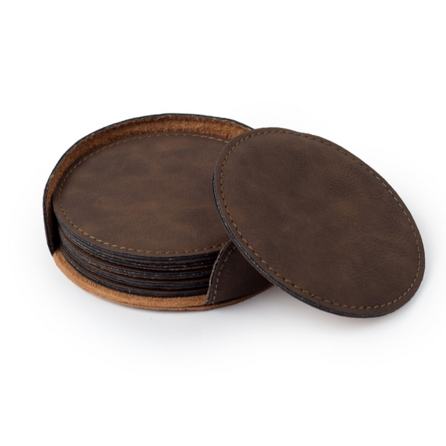 Coasters Saddle Collection Bay Brown Round (Set of 4)