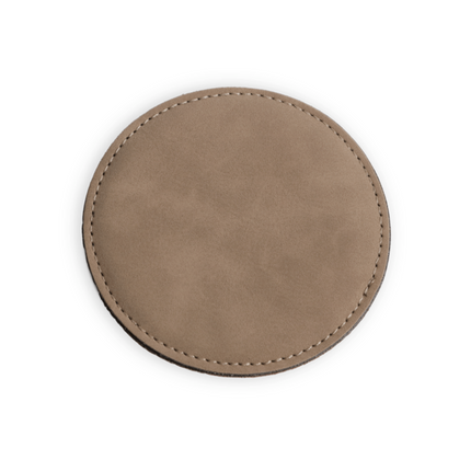 Coasters Saddle Collection Buckskin Round (Set of 4)