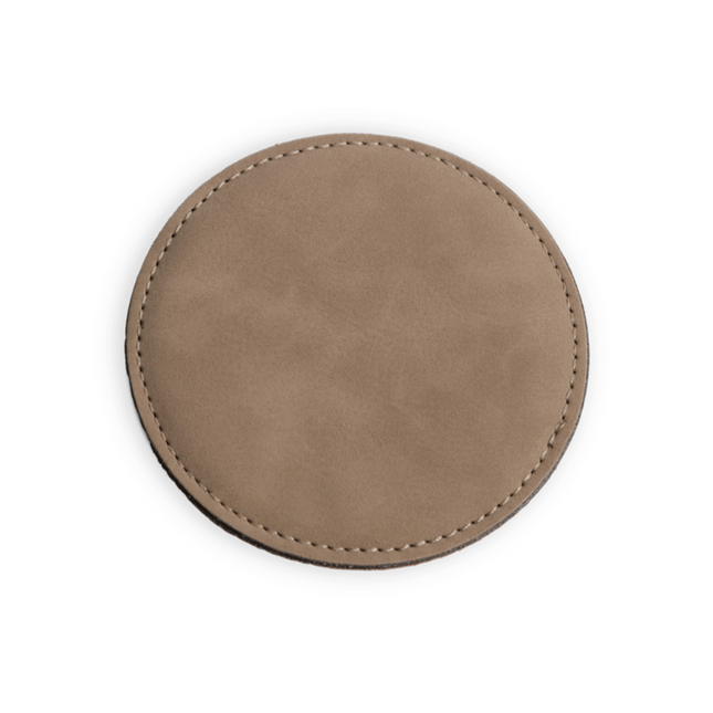 Coasters Saddle Collection Buckskin Round (Set of 4)