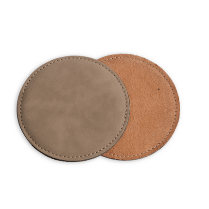 Coasters Saddle Collection Buckskin Round (Set of 4)