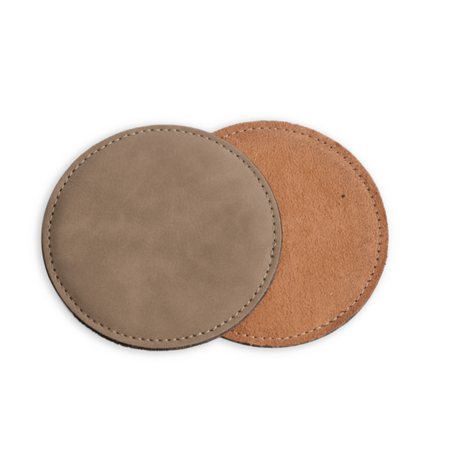 Coasters Saddle Collection Buckskin Round (Set of 4)