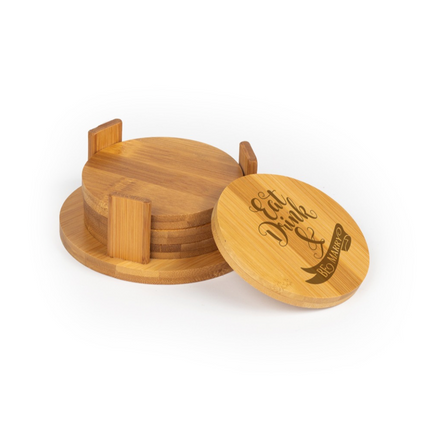 Coasters Bamboo Round (Set of 4)