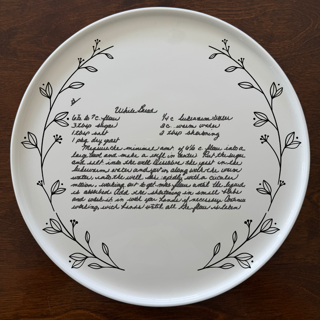 Heirloom Recipe Platters Thin Wreath C