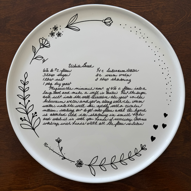 Heirloom Recipe Platters Thin Wreath D