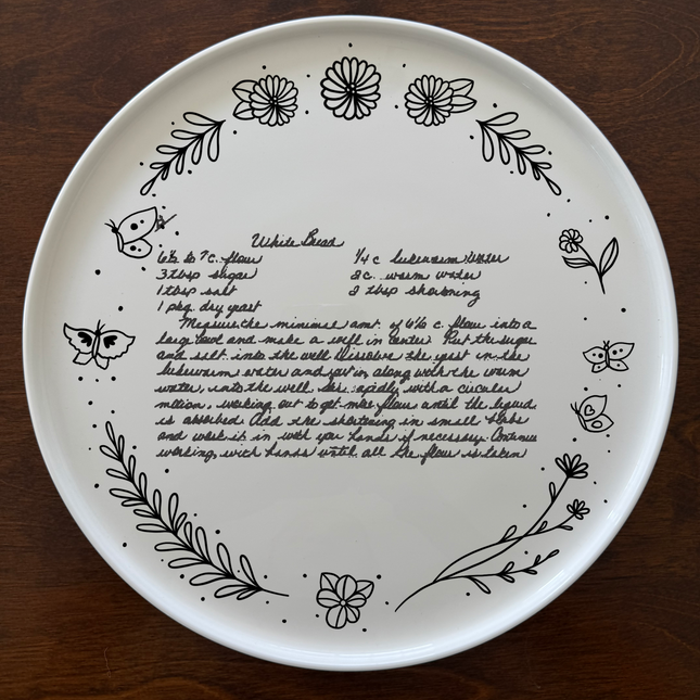 Heirloom Recipe Platters Thin Wreath E